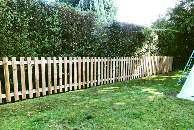 Planed picket fencing