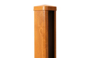 Thumbnail image for Golden Oak Woodgrain Wrapped uPVC Fence Post