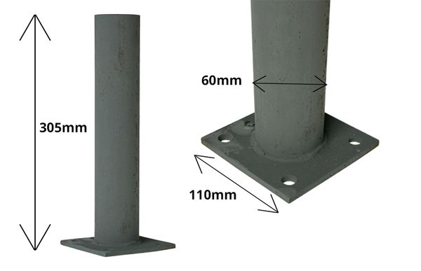 Steel Post Mount For Composite Fence Posts